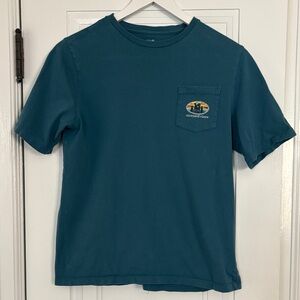 Vineyard Vines Boy’s Teal Short Sleeve Bernese Mountain Dog Tee XL 16